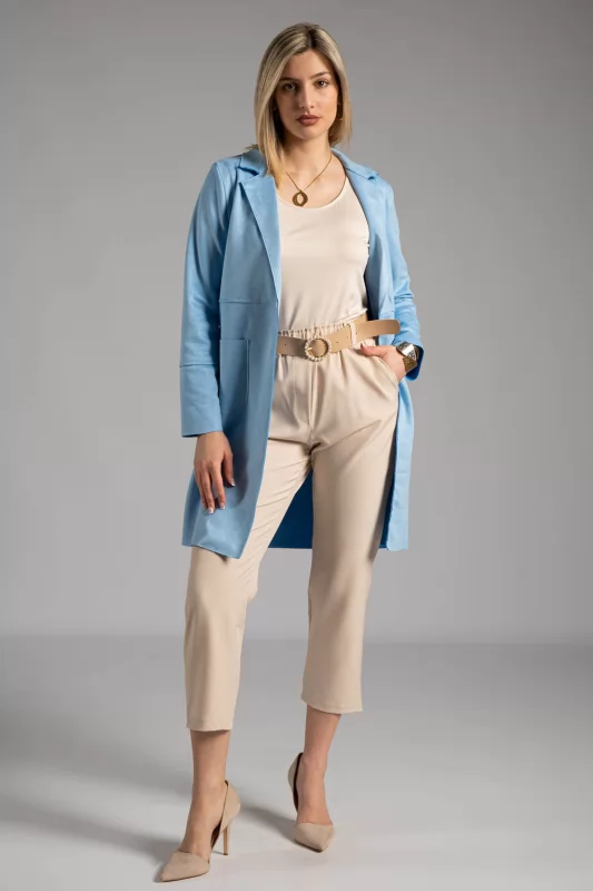 Pantsuit Suede Solid Color