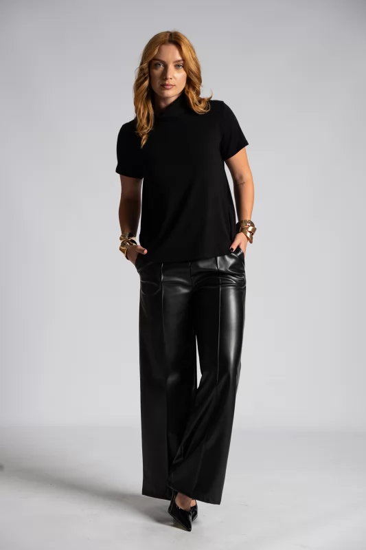 Leatherette Pants Waistband