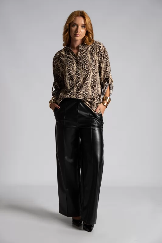 Leatherette Pants Waistband