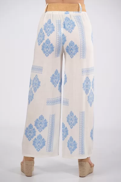 Pants Ismini Light Blue-White