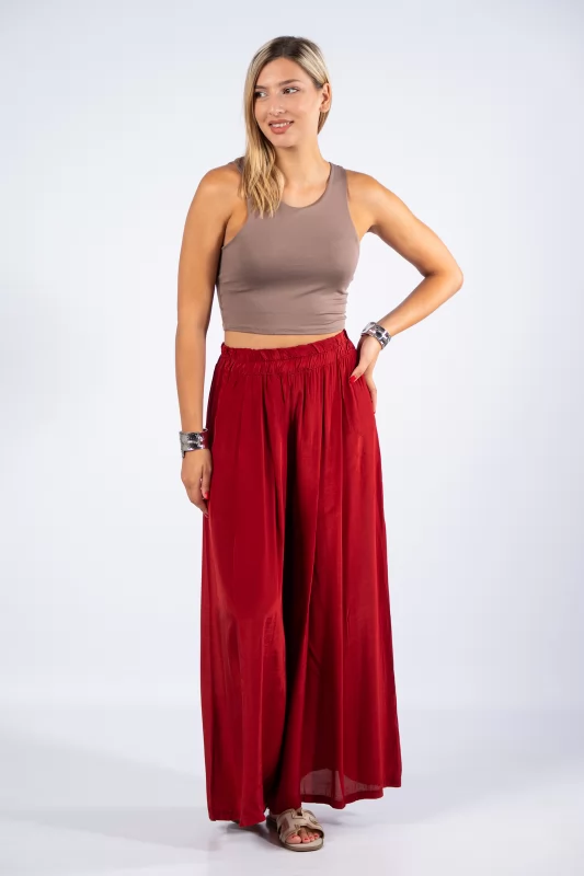 Pants Wine Red