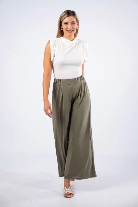 Trousers Basic Elastic Khaki