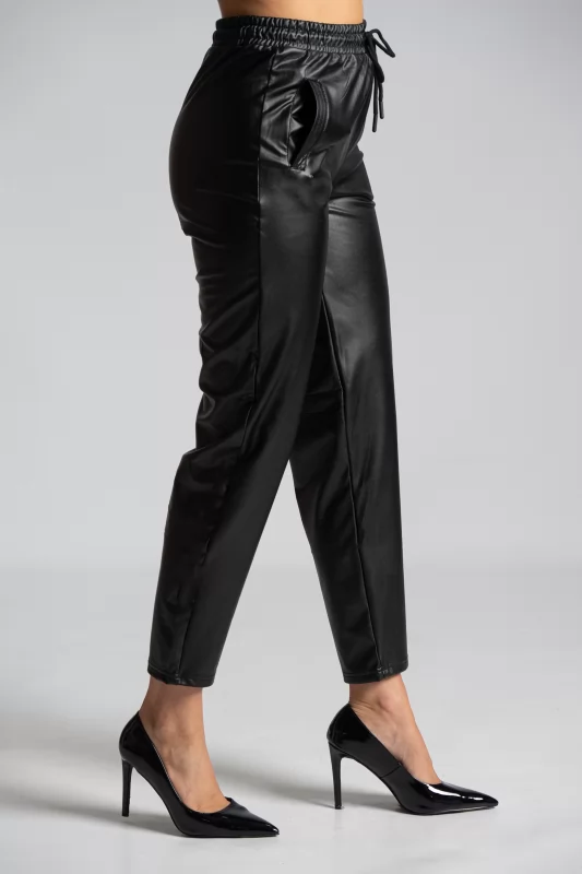 Leatherette Pants High Waist