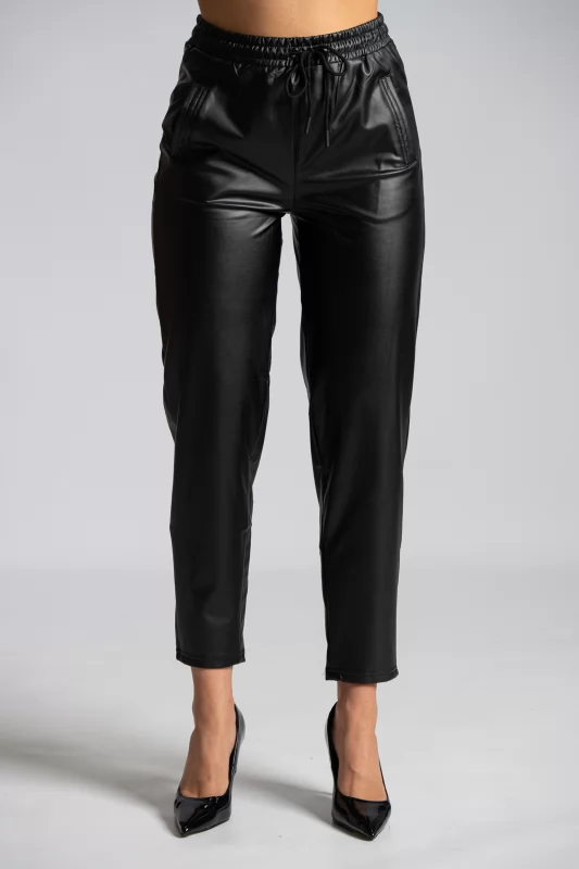 Leatherette Pants High Waist