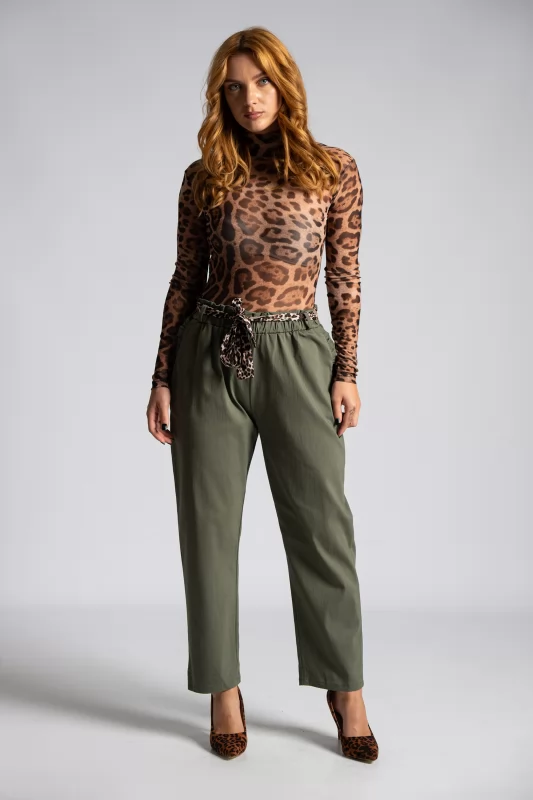 Paperbag Pants Leopar Belt