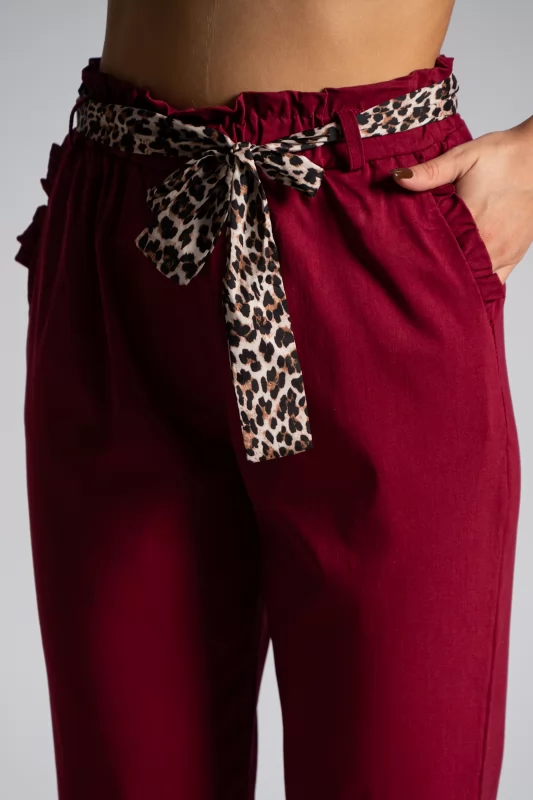 Paperbag Pants Leopar Belt