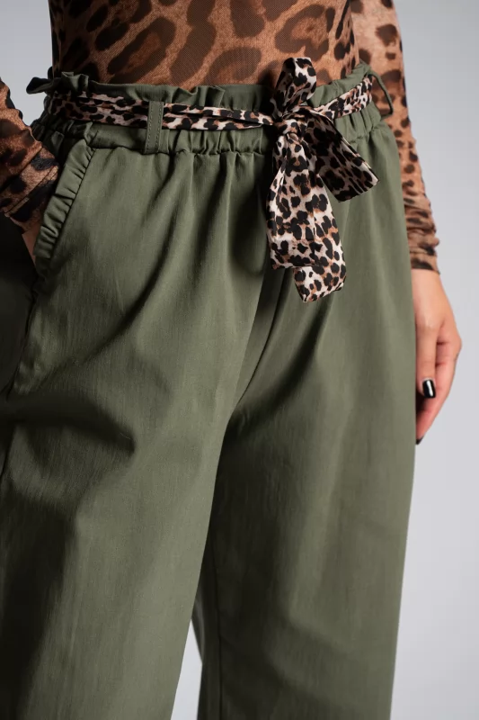 Paperbag Pants Leopar Belt