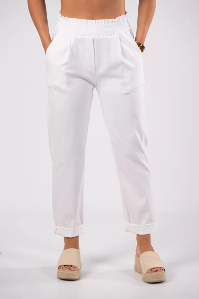 Paperbag Trousers White