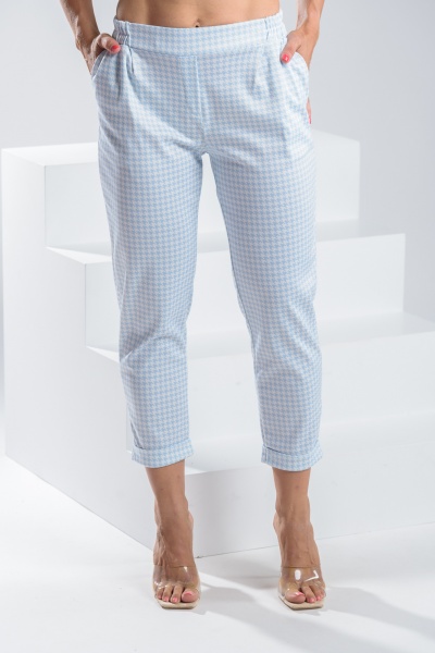 Trousers Chessboard light blue