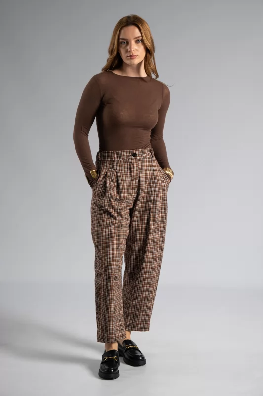 Trousers Slouchy Plaid 