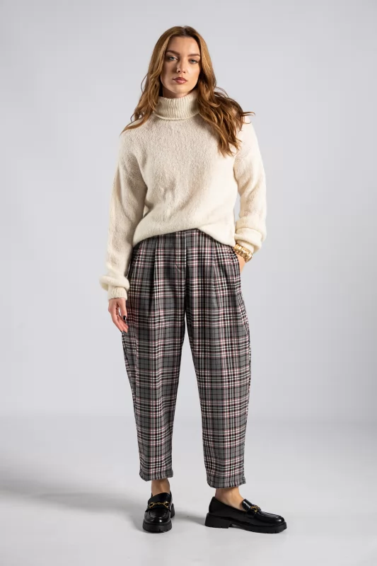 Trousers Slouchy Plaid 