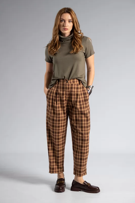 Trousers Slouchy Plaid 