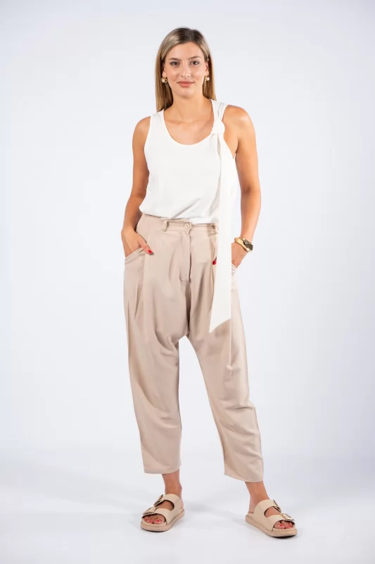 Culotte Trousers Beige