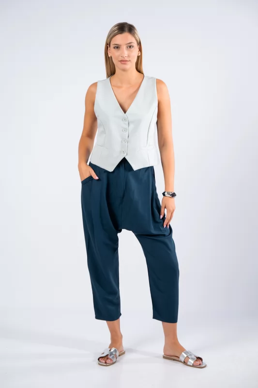 Culotte Trousers Navy Blue