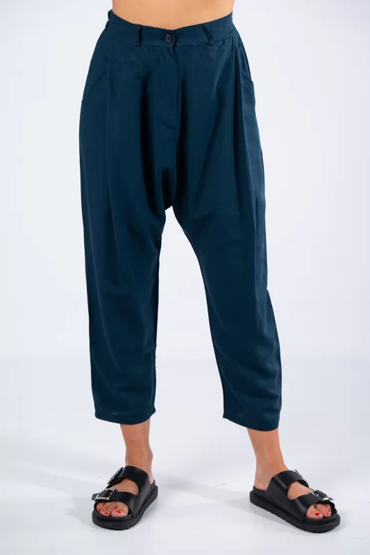 Culotte Trousers Navy Blue