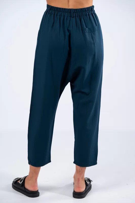 Culotte Trousers Navy Blue