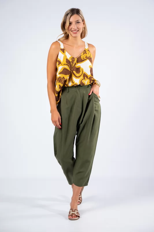 Culotte Trousers Khaki