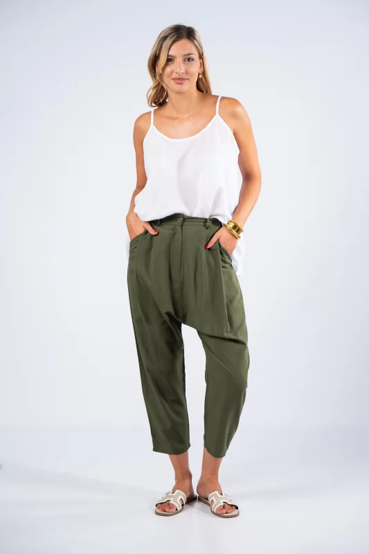 Culotte Trousers Khaki