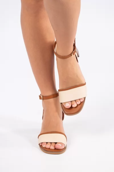 Sandals With Barrette Beige