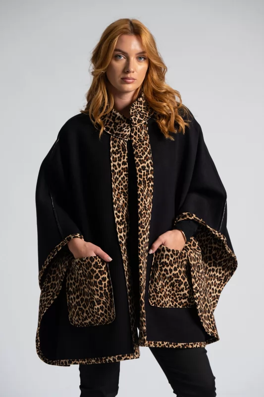 Poncho Leopar Print