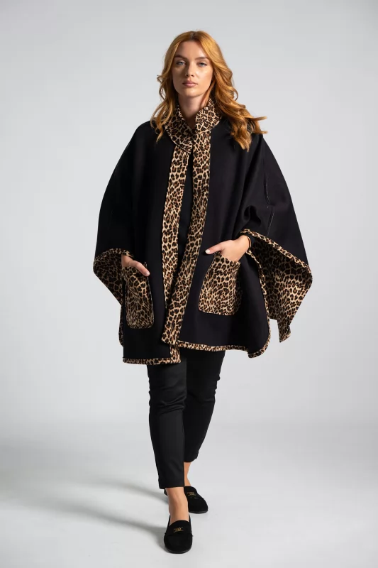 Poncho Leopar Print