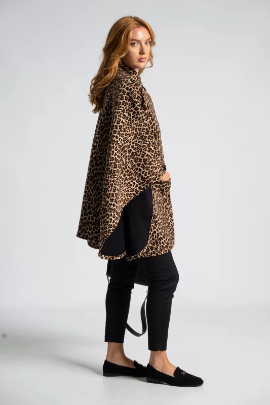 Poncho Leopar Print