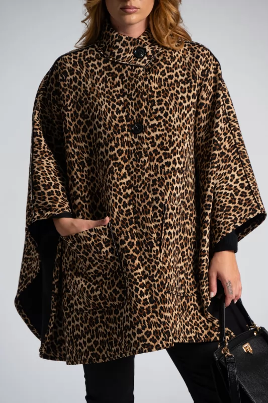 Poncho Leopar Print