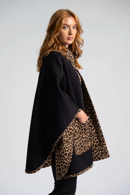 Poncho Leopar Print