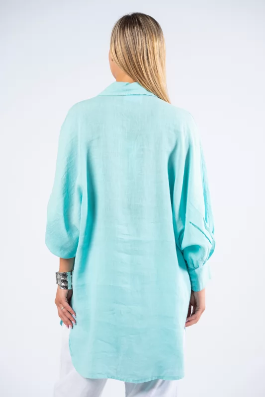 Shirt Linen Turquoise