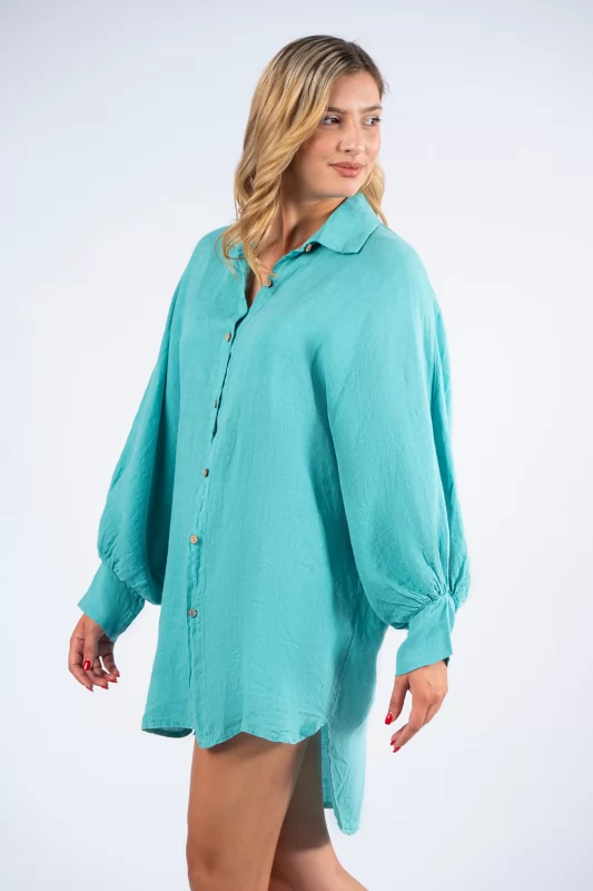 Shirt Linen Seafoam Green