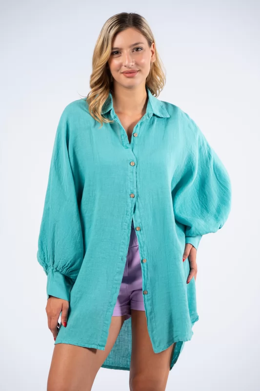 Shirt Linen Seafoam Green