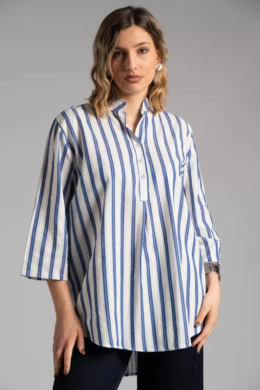 Shirt Cotton Tunic Mao