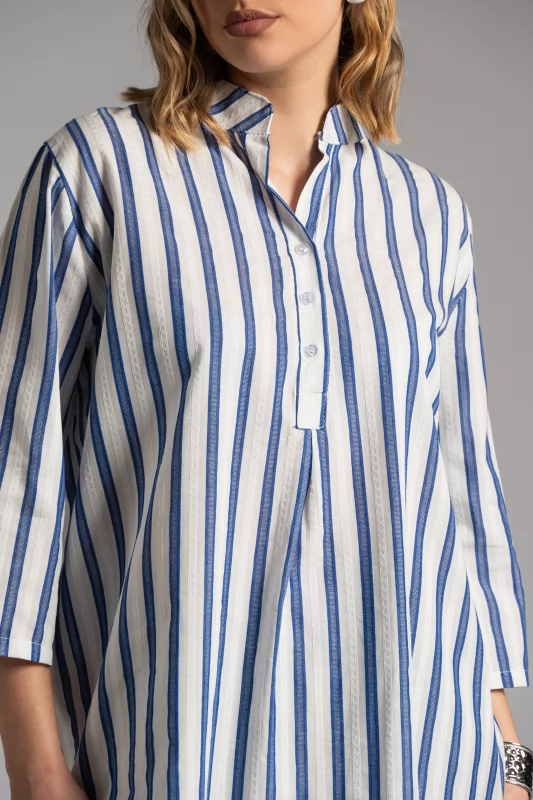 Shirt Cotton Tunic Mao