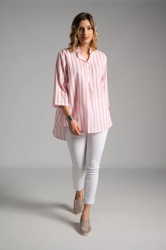 Shirt Cotton Tunic Mao