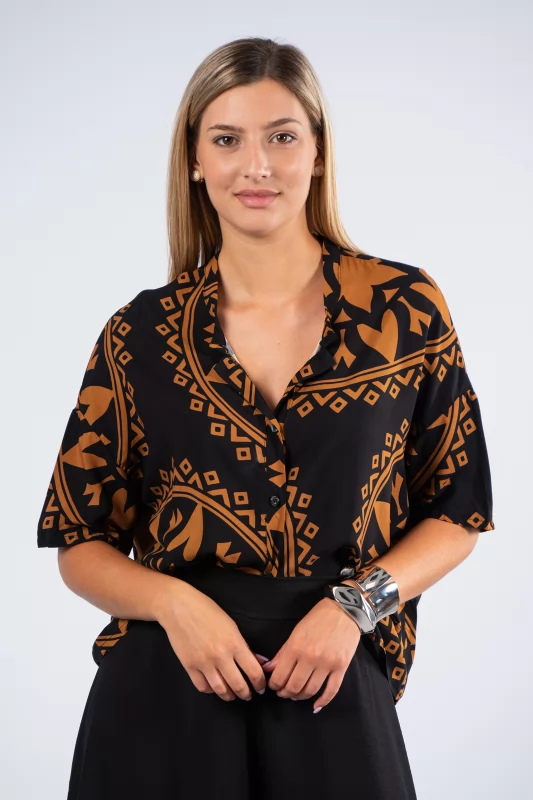 Shirt African Chocolate-Black