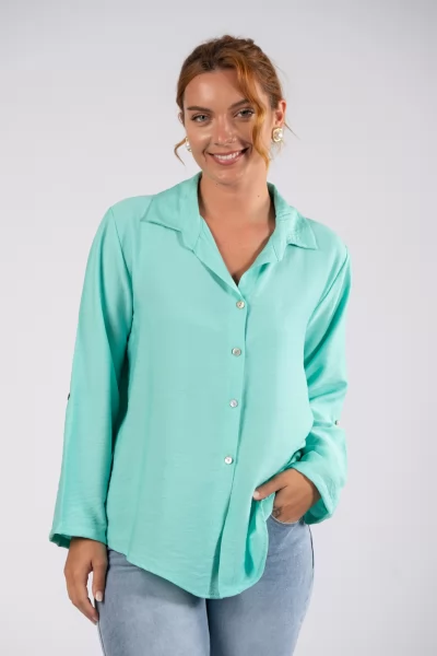 Crep Shirt Turquoise