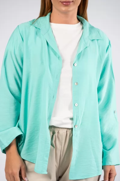 Crep Shirt Turquoise