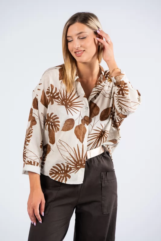 Shirt Leaves Brown-Sugar