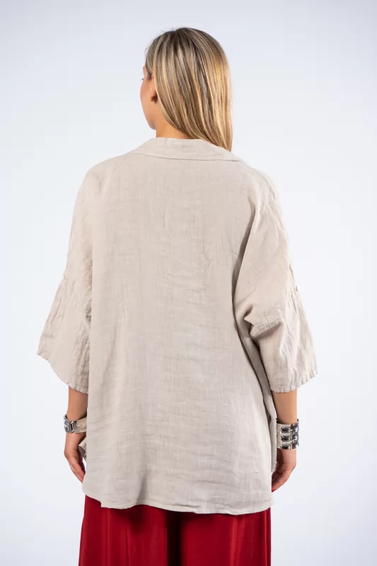 Shirt Over Linen Beige