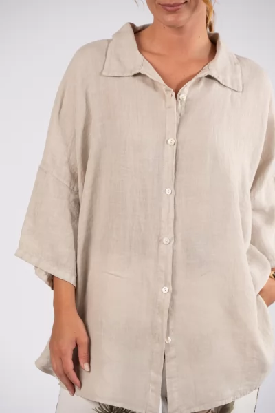 Shirt Over Linen Beige