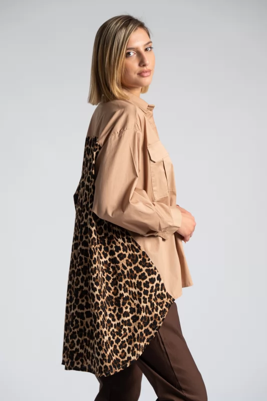 Shirt Poplina Animal Print