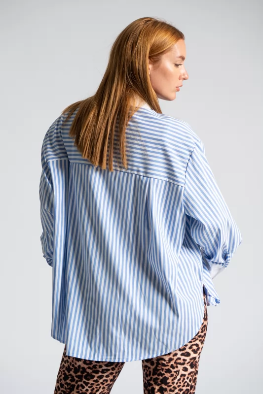 Shirt Striped White Collar