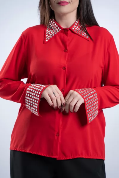 Shirt Phinstones Collar Red