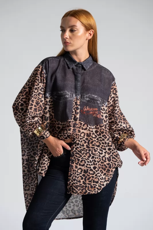 Πουκάμισο Walking Leopar Print