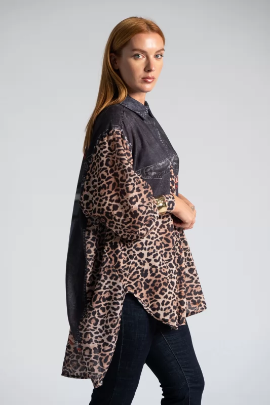 Πουκάμισο Walking Leopar Print