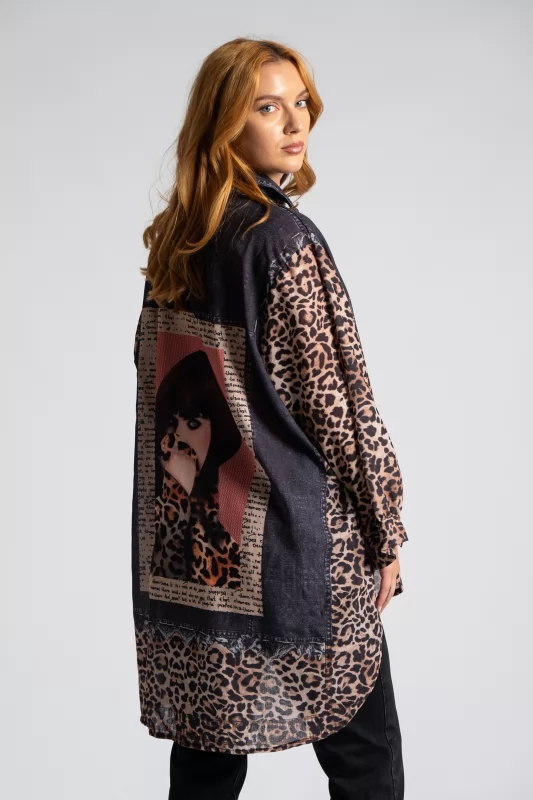 Πουκάμισο Walking Leopar Print