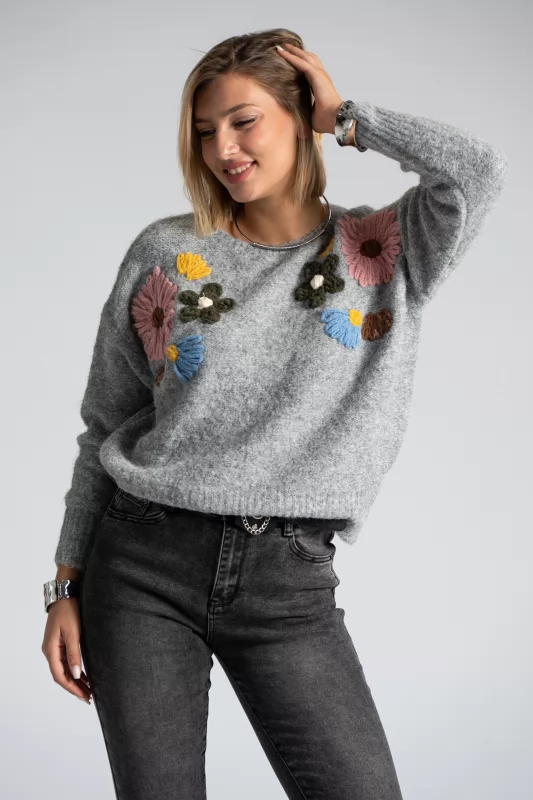 Sweater 3D Daisies