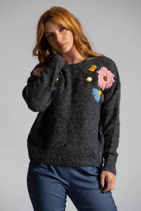 Sweater 3D Daisies