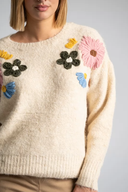 Sweater 3D Daisies