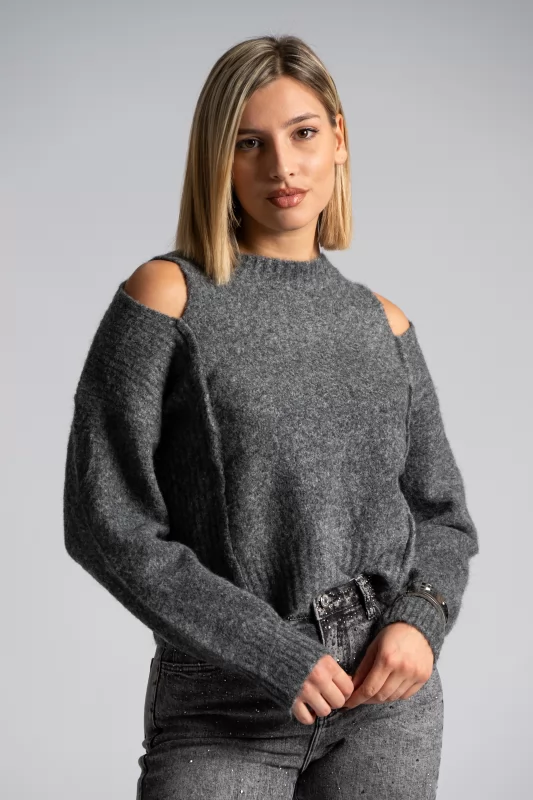 Sweater Cut Out Shoulders